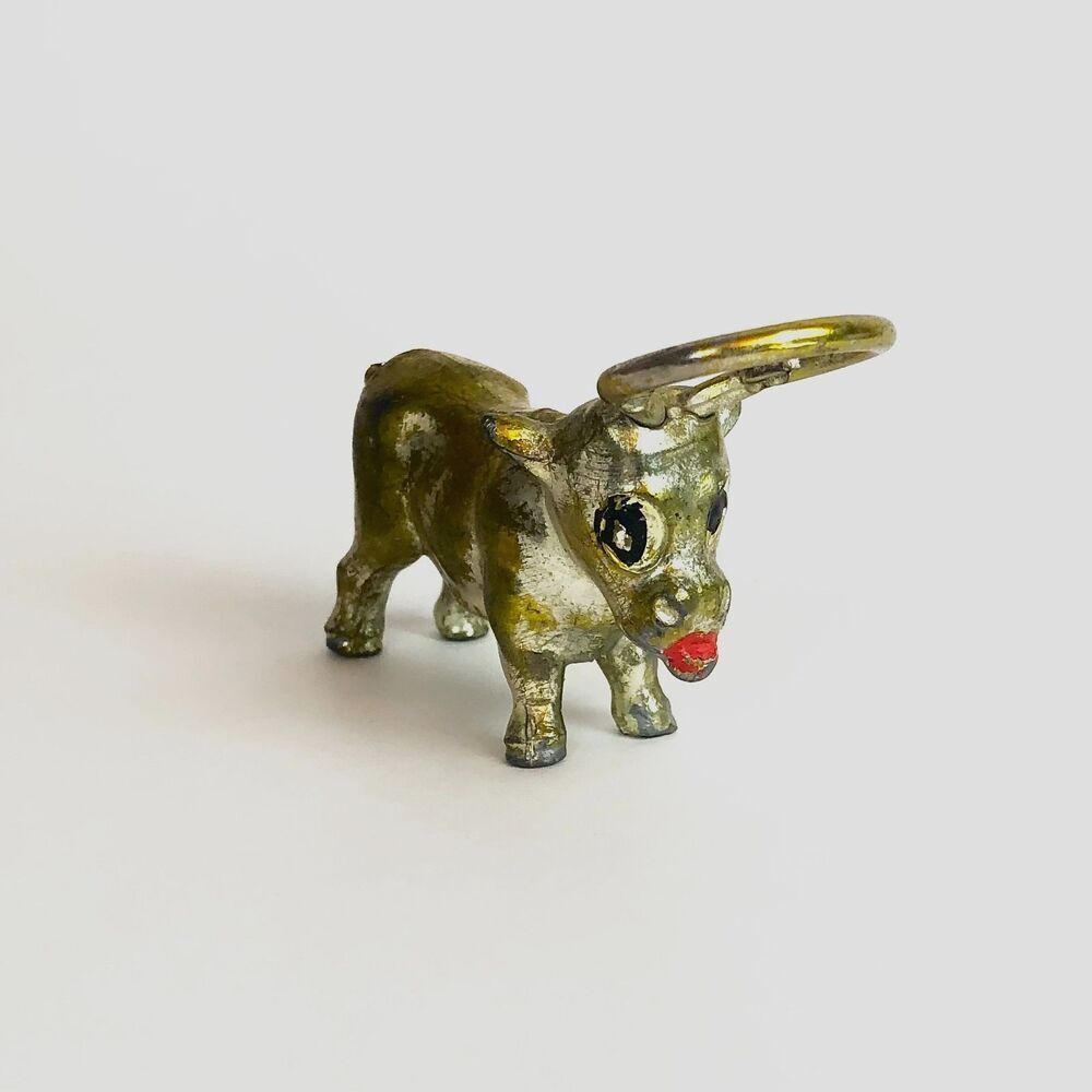 Vintage Bull Bottle Opener MCM Comical Design Metal Barware